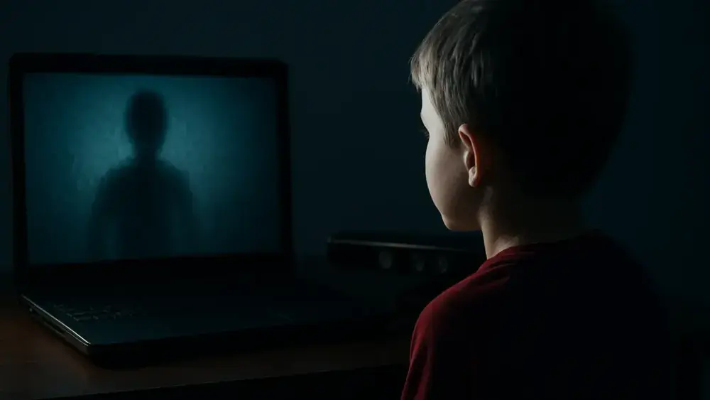 Atividade Paranormal 4 Henry Joost laptop Kinect Xbox crianças