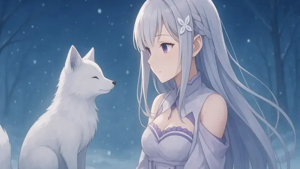 Re:Zero Frozen Bonds White Fox Emilia Puck passado
