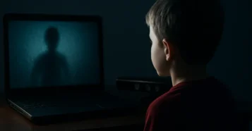 Atividade Paranormal 4 Henry Joost laptop Kinect Xbox crianças