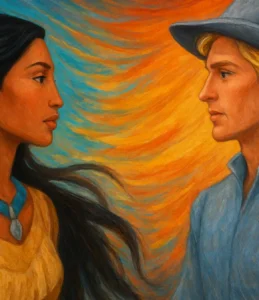 Pocahontas 1995 Disney John Smith colonização nativa Colors Wind