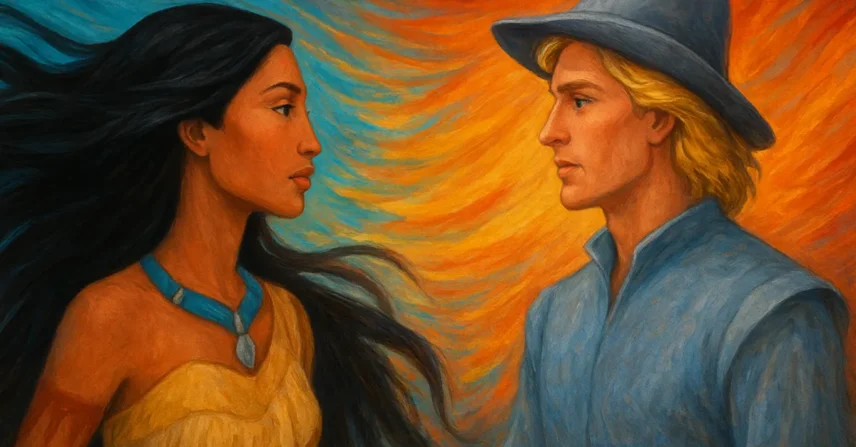 Pocahontas 1995 Disney John Smith colonização nativa Colors Wind