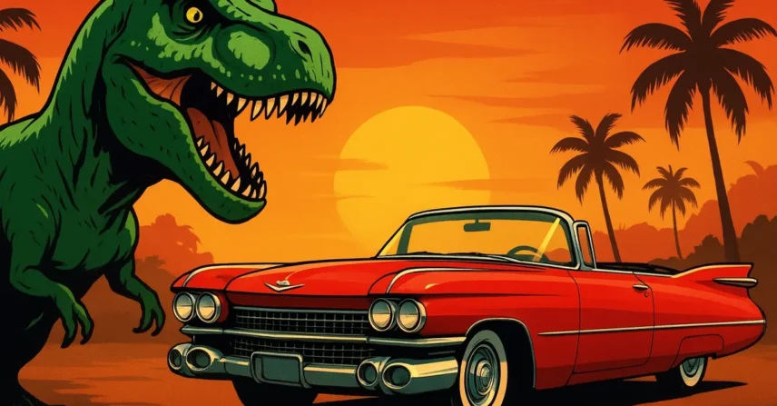 Cadillacs e Dinossauros: Aventura icônica dos anos 90 na TV