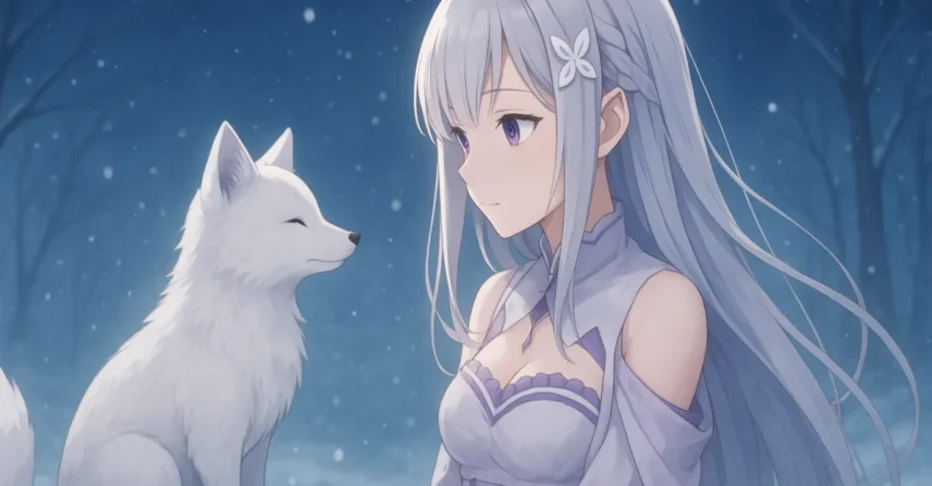 Re:Zero Frozen Bonds White Fox Emilia Puck passado
