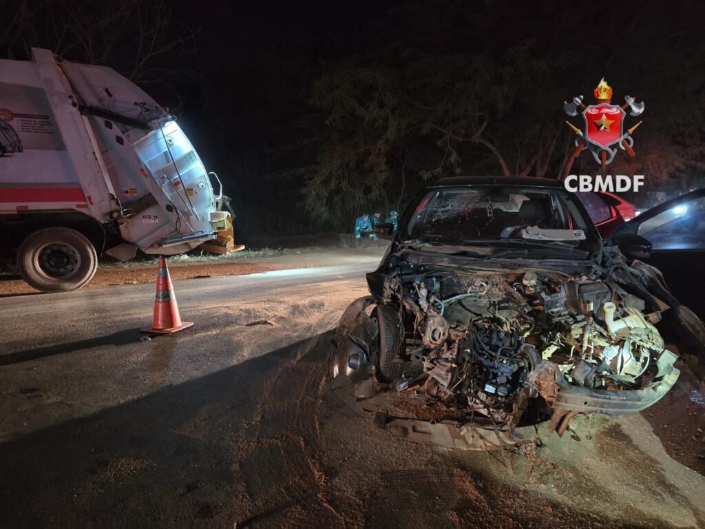 Acidente na DF-440 deixa motorista ferida em Sobradinho