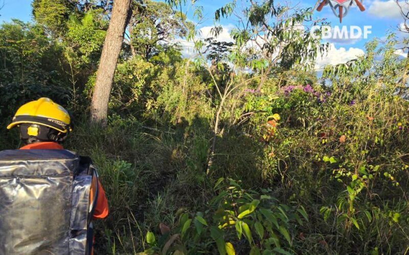 Bombeiros resgatam homem com dores após acidente em Brazlândia